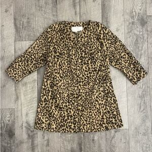 CAbi Carol Anderson Leopard 3/4 Sleeve Jacket Women's‎ Small